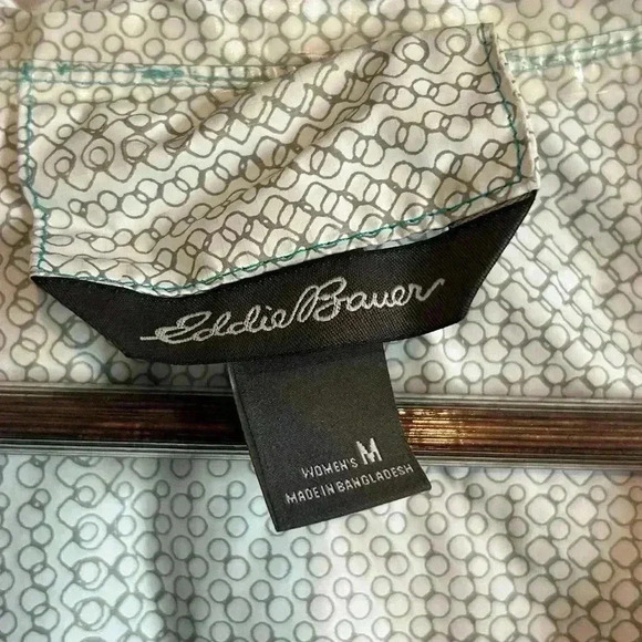 Eddie Bauer Teal Green Rain Jacket - Size Medium - Picture 6 of 7